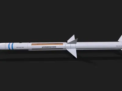 pl12 air to air missile Low-poly 3D model