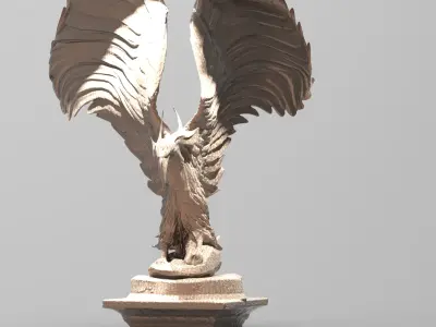 Hogwarts inspired Eagle statue 3  3D model