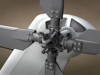 CH-53 Military Helicopter With Simple Textures 3D model