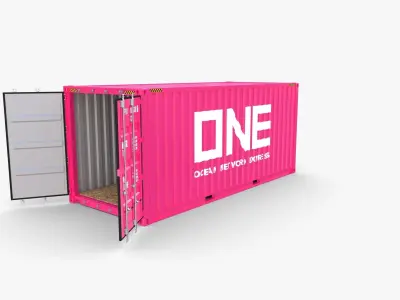 20ft Shipping Container ONE 3D model