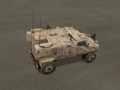 Foxhound armoured vehicle Low-poly 3D model