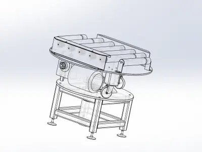 Rotary conveyor 3D model