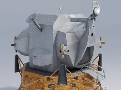 Lunar Lander 4K and 2K Textures 3D model