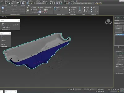 Oil Pan Blue 3D model