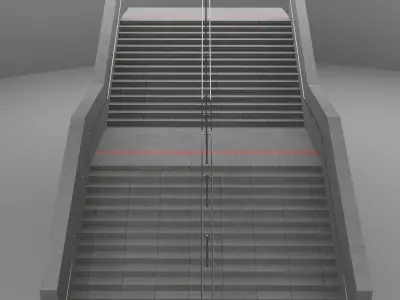 Stairs stair railing - stair railing 3D model