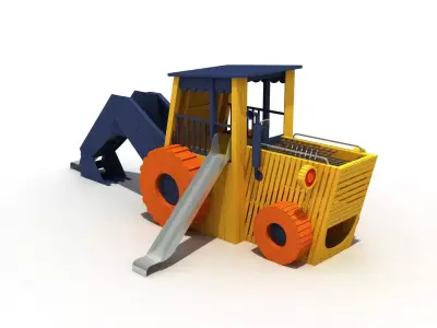 Kids outdoor commercial play structure 3D model 3D model