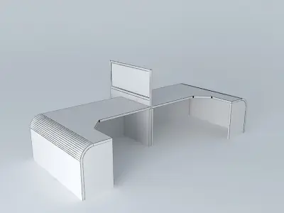 Huge Desk Free 3D model