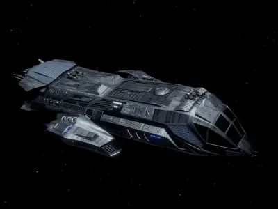 Spaceship  Low-poly 3D model