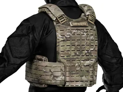 MVS US ARMY PLATE CARRIER VEST Low-poly 3D model