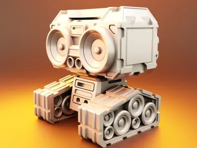 Robo-Tank 3D Print model robot with speakers 3D print model