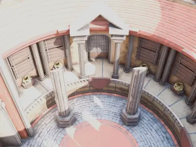 VR Arena Low-poly 3D model