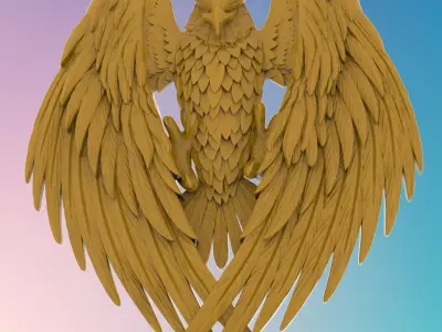 Eagle before attack 3D MODEL STL FILE FOR CNC ROUTER LASER 3D print model