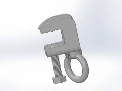 Beam clamp with eyebolt 3D model