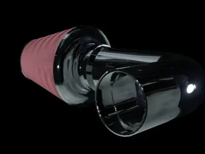 Air Intake Filter Metal and Plastic Car Parts Low-poly 3D model