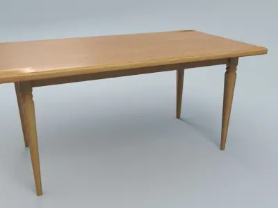 Table1  for interior cafe and kitchen Free low-poly 3D model