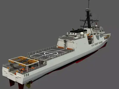 USCGC KIMBALL - LEGEND CLASS US CUTTER-COAST GUARD 3D model