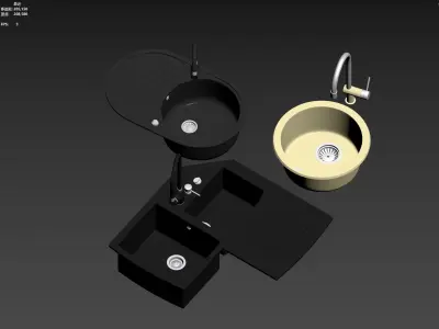 water channel sink 3D model
