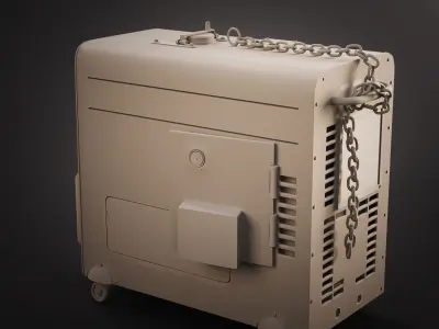 3D diesel machine 3D model