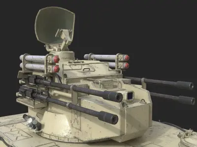 4 coatings of PLA Army PGZ95 Self-Propelled Anti-Aircraft SPAAG Low-poly 3D model