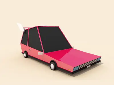 3D model Low Poly City Vehicles Party Pack Low-poly 3D model