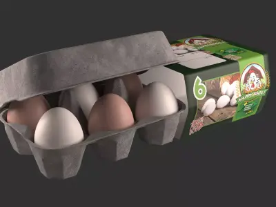Eggs 6 Pack 3D model
