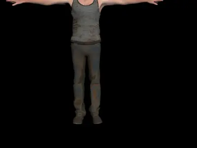 Sci-Fi Man unrigged Free 3D model