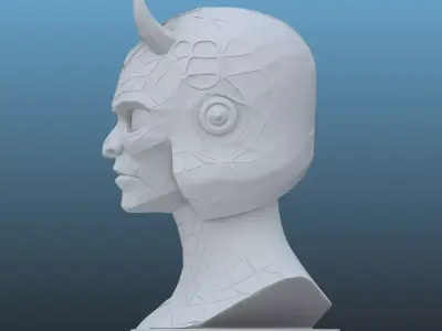 High-Detail Sci-Fi Character Statue PM-104 3D print model