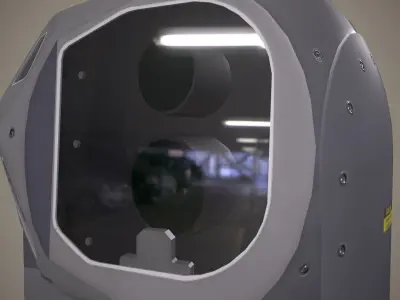 Aircraft FLIR Camera AAS-44 Low-poly 3D model