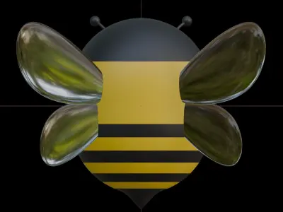 Spring Bee 3D Design Element 3D model