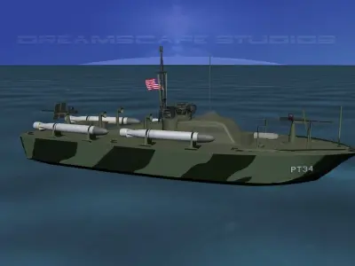 Patrol Torpedo Boat PT34 3D model