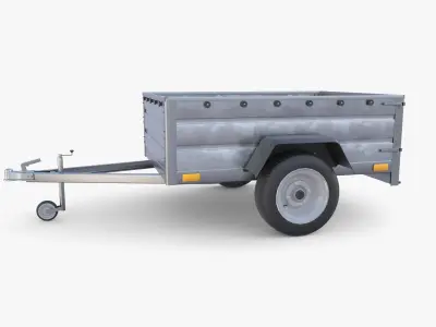 Cargo Trailer v3 Low-poly 3D model