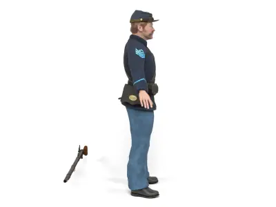 Union Soldier Low-poly 3D model