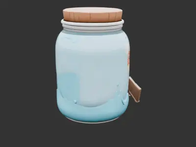 Fish in a Jar Low-poly 3D model