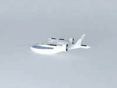 ARGO AIRCRAFTS A 900 Blade in flight whiteblue 3D model