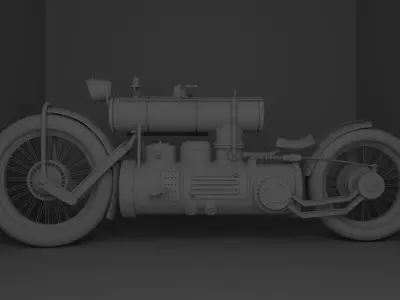 Motorcycles Steampunk 3D model