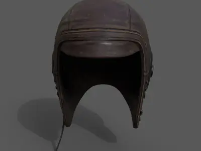 Helmet scifi pilot retro military  Low-poly 3D model