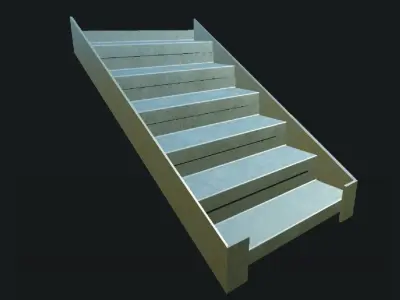 Stairs metal staircase 3D model