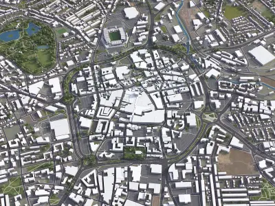 Wolverhampton Low-poly 3D model