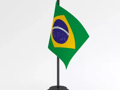 Table Flag Brazil 3D model