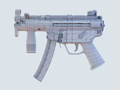 Submachine gun MP5K  3D model