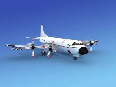 Lockheed P-3 Orion Unmarked 2 3D model