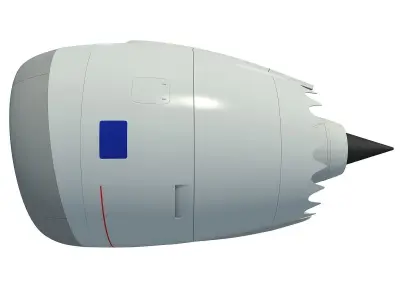 Jet Turbofan Engine 3D model