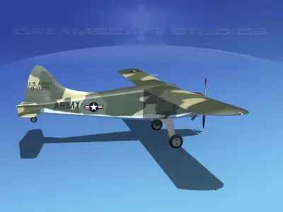 Dehaviland DH-2 Beaver US Army 3 3D model