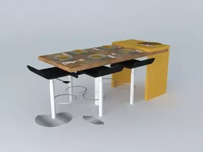 Game Dinner - Barbecue (FULL) Free 3D model