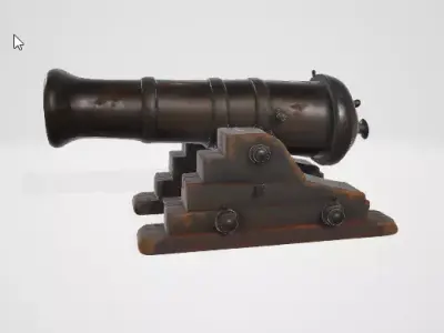 Realistic Cannon 3D Asset 3D model