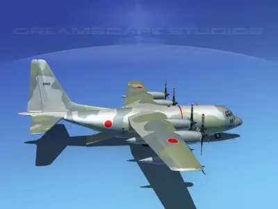 Lockheed C-130 Hercules Japanese 2 3D model