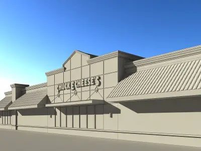 Chuk E Cheese burger Low-poly 3D model