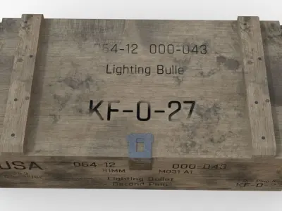 Ammunition Chest Game Ready PBR Model Free low-poly 3D model