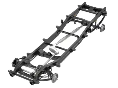 HD PICKUP TRUCK CHASSIS 4WD IFS 3D model