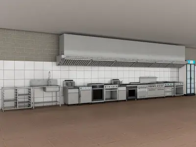 Commercial Kitchen 5 3D model